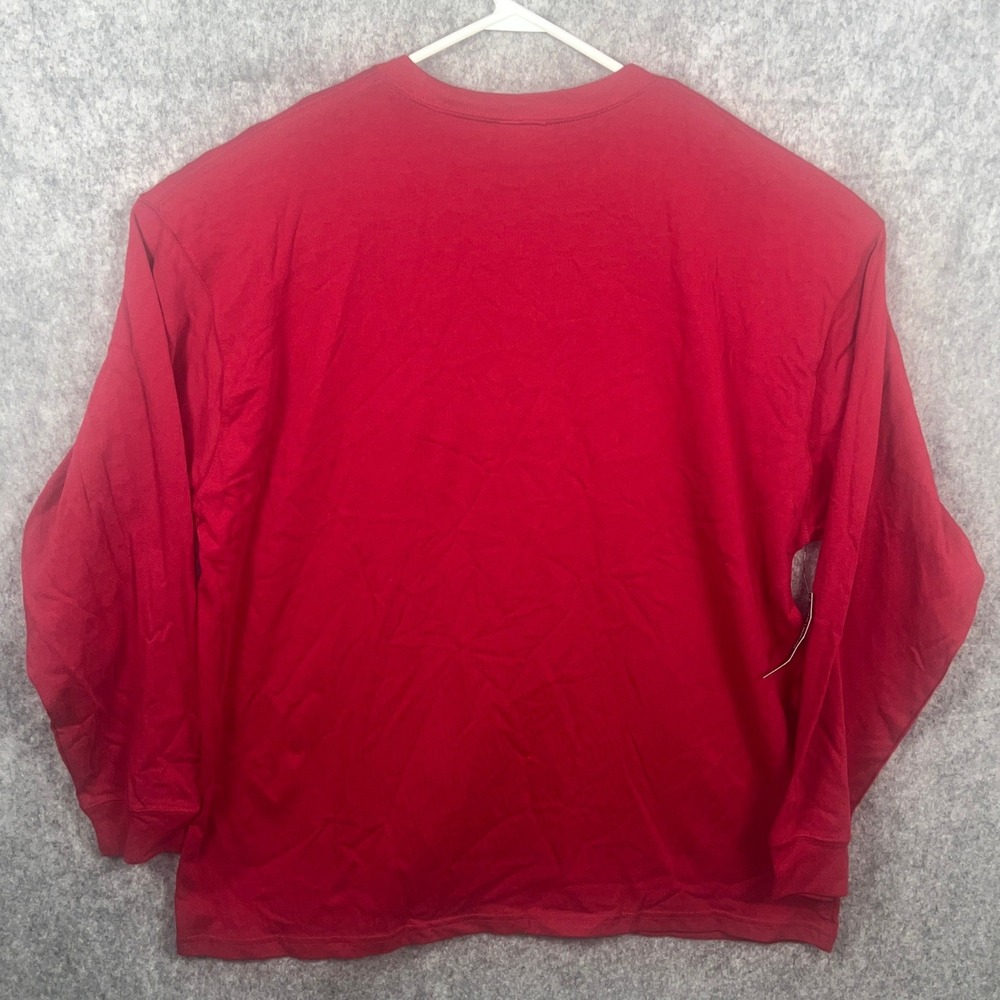 Nike ACG Mens XL Long Sleeve T-Shirt Red Loose Fit Cotton Graphic Logo Tee - Picture 2 of 9
